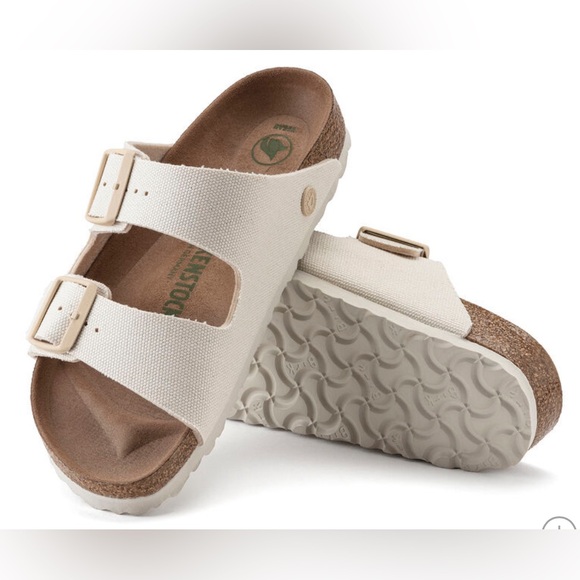 Birkenstock Women's Arizona Rivet Logo Vegan Canvas Sandal - Picture 3 of 9